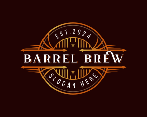 Elegant Brewery Barrel logo design