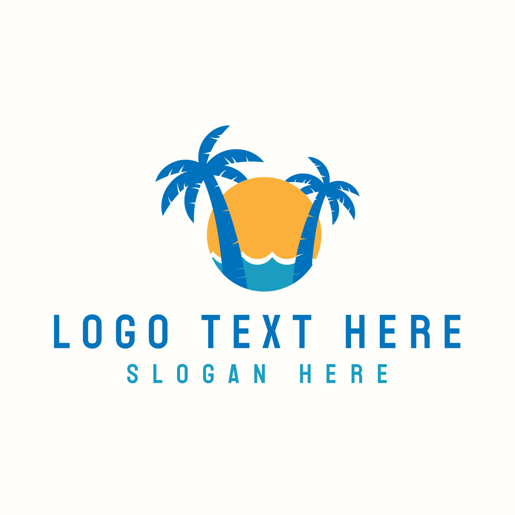 Tropical Sunset Beach Logo | BrandCrowd Logo Maker