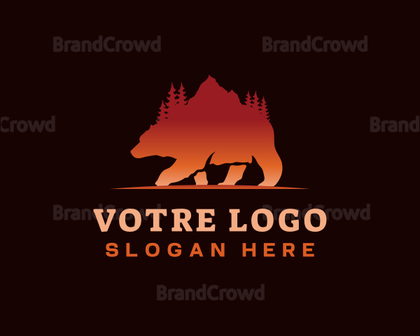 Bear Outdoor Mountain Logo