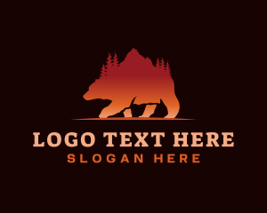 Forestry - Bear Outdoor Mountain logo design