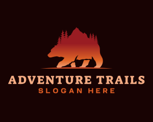 Bear Outdoor Mountain logo design