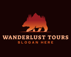 Bear Outdoor Mountain logo design