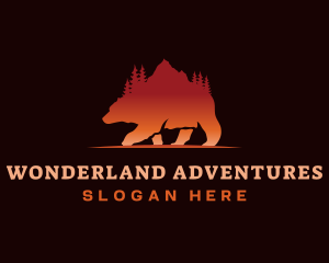 Bear Outdoor Mountain logo design