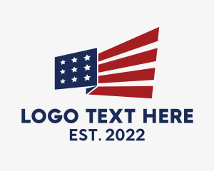 Politician - American Veteran Flag logo design