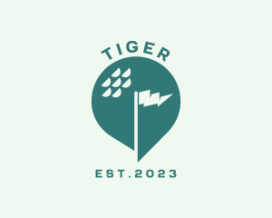 Golf Sport Location Pin logo design