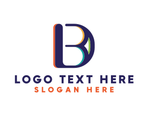 Monogram - Colorful Letter DB Monogram logo design
