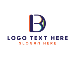 Simple - Colorful Monogram Letter DB logo design