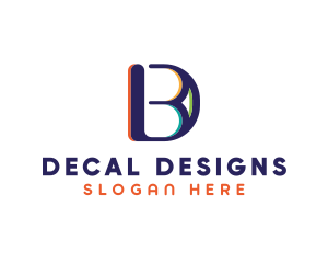 Colorful Monogram Letter DB  logo design