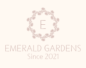 Daisy Garden Wreath Plant logo design