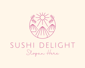 Tropical Palm Tree Hut logo design