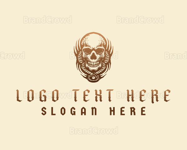 Death Snake Skull Logo