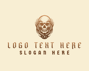 Death - Death Snake Skull logo design