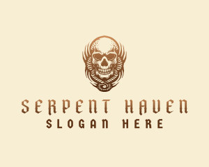 Death Snake Skull logo design