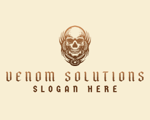 Death Snake Skull logo design