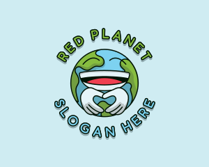 Heart Planet Earth logo design