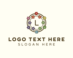 Flower Crown - Flower Plant Gardener logo design