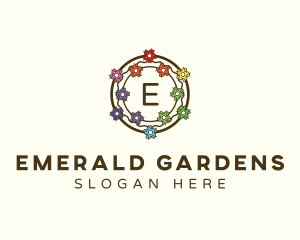 Flower Plant Gardener logo design