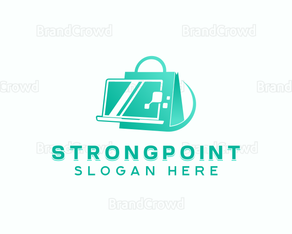 Tech Laptop Shopping Logo