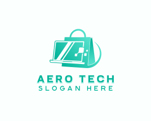 Tech Laptop Shopping logo design