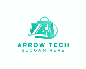 Tech Laptop Shopping logo design