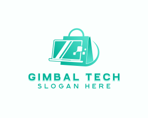 Tech Laptop Shopping logo design