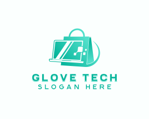 Tech Laptop Shopping logo design