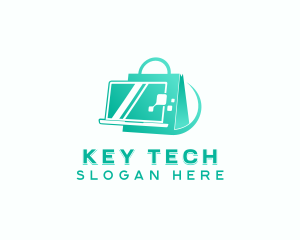 Tech Laptop Shopping logo design