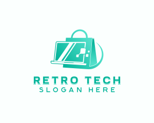 Tech Laptop Shopping logo design