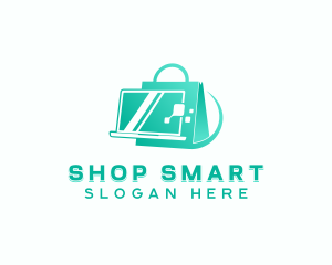 Tech Laptop Shopping logo design