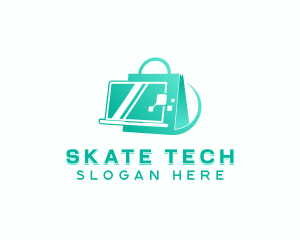 Tech Laptop Shopping logo design