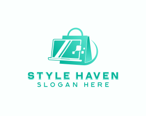 Tech Laptop Shopping logo design