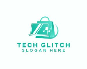 Tech Laptop Shopping logo design