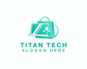 Tech Laptop Shopping logo design