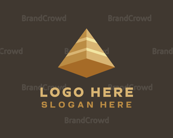 Gold Corporate Pyramid Logo