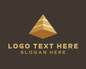 Gold Corporate Pyramid Logo