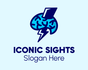 Genius Lightning Brain  Logo