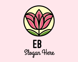 Monoline Flower Garden Logo