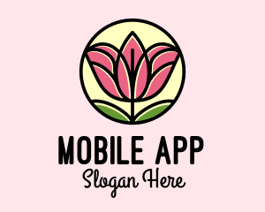 Rose - Monoline Flower Garden logo design