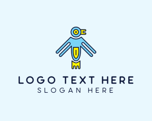 Totem - Aztec Bird Symbol logo design