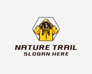 Outdoors - Outdoor Raincoat Hood logo design