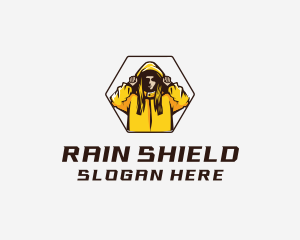 Outdoor Raincoat Hood  logo design