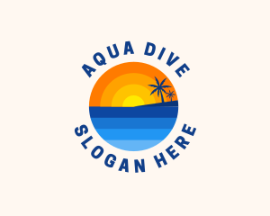 Sun Beach Resort logo design