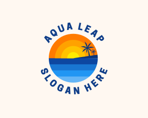 Sun Beach Resort logo design