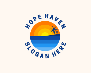 Ocean - Sun Beach Resort logo design