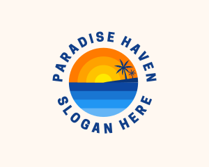 Sun Beach Resort logo design