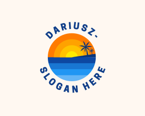 Tour - Sun Beach Resort logo design