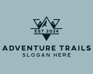 Trekking - Peak Mountain Trekking logo design