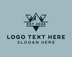 Nature - Peak Mountain Trekking logo design