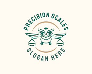 Scales - Owl Law Scales logo design