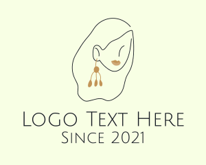 Earring - Elegant Woman Earring logo design